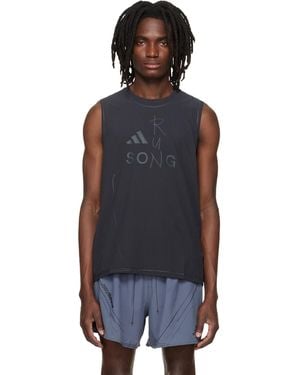 Song For The Mute Adidas Originals Edition Adirun01 Running Tank Top - Black