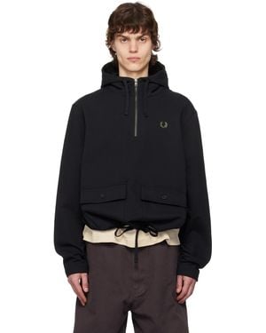Fred Perry Heavyweight Pullover Hoodie - Black