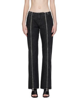 Jean Paul Gaultier Zipped Jeans - Black