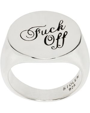 Stolen Girlfriends Club Warm Welcome Signet Ring - Metallic