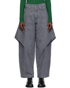 JW Anderson Cropped Sculptural Jeans - Black