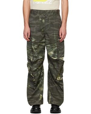 DIESEL Khaki P-Arne-A Cargo Pants - Green