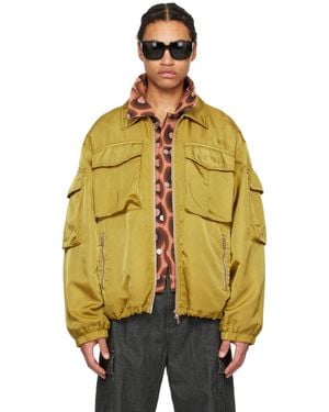 Dries Van Noten Khaki Garment-dyed Jacket - Multicolour