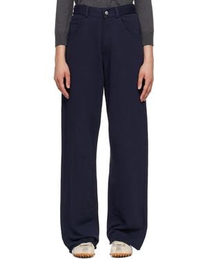 MM6 by Maison Margiela Cotton Lounge Trousers - Blue