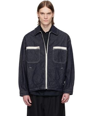 Comme des Garçons ネイビー Garment Washed デニムジャケット - ブルー