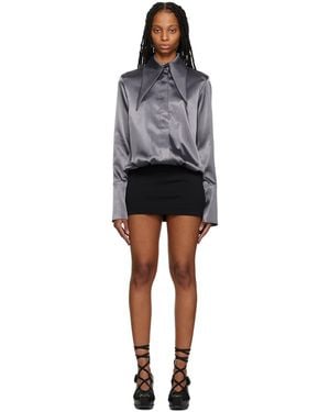 16Arlington Ssense Work Capsule – Gray Dara Minidress - Black