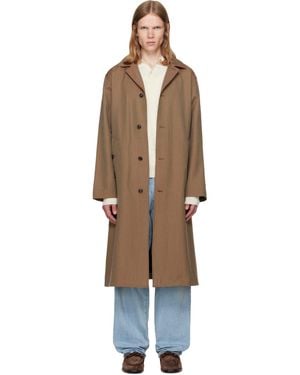 vowels Spit Raglan Coat - Natural