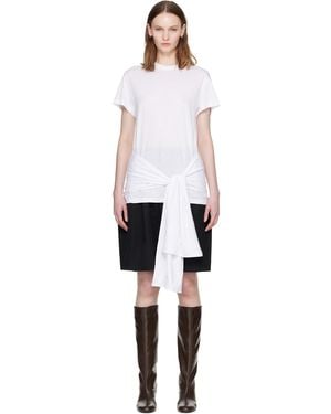 TOTEME Tie-Waist Jersey T-Shirt - White