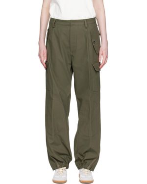 Maison Margiela Khaki Twill Cargo Trousers - Green