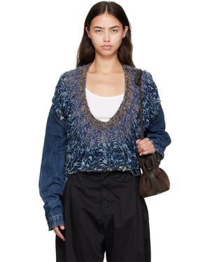 Bless Nº65 Jeanscirclejacket Denim Jacket - Blue