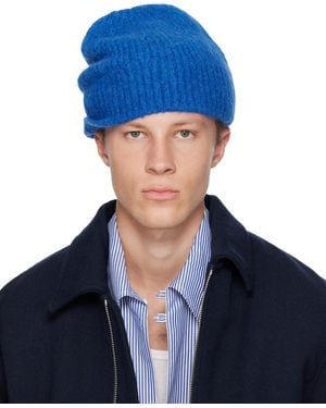 Dries Van Noten Alpaca Blend Beanie - Blue