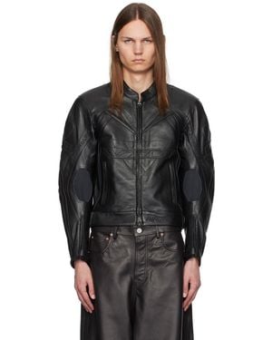 Vetements ブラック Pro Racing レザージャケット