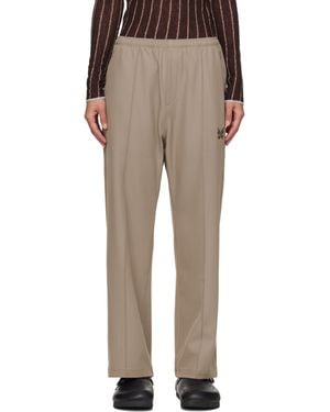 Needles Taupe W.U. Straight Trousers - Multicolour