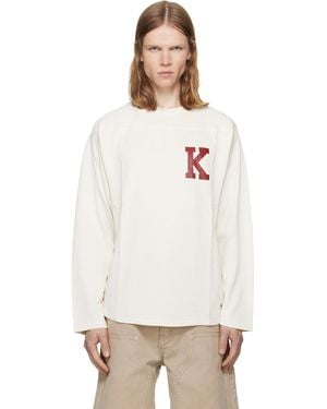 KENZO Off- Paris Varsity' Long Sleeve T-Shirt - White