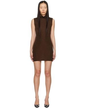 GAUGE81 Brown Flora Minidress - Black