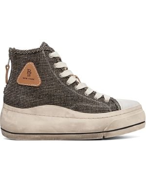 R13 Khaki Kurt High Top Trainers - Multicolour