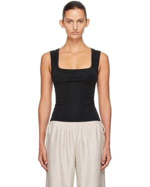 St. Agni Organic Cotton Ballerina Top - Black