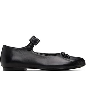 Sandy Liang Paw Mary Jane Ballerina Flats - Black