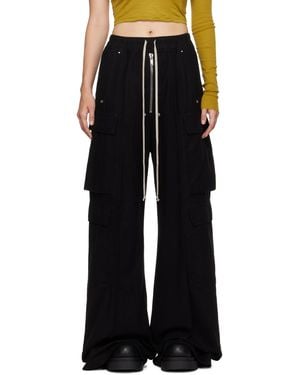 Rick Owens Porterville Double Cargo Organic Flannel Trousers - Black