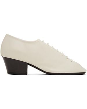 Lemaire White Heeled Derbys - Black