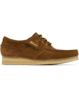 Clarks Tan Wallabee Boat Shoes - Black