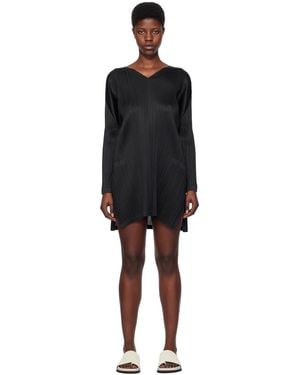 Pleats Please Issey Miyake Black Monthly Colours December Minidress