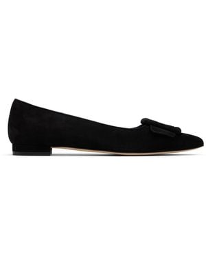 Manolo Blahnik Maysale Pump Ballerina Flats - Black