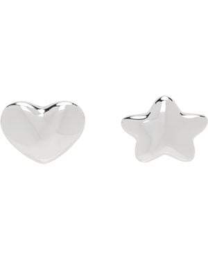 Sandy Liang シルバー Found ピアス - ブラック