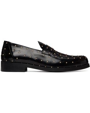 Ernest W. Baker Studded Leather Loafers - Black