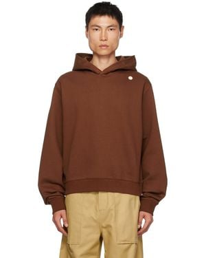 RECTO. Burgundy Patch Hoodie - Brown