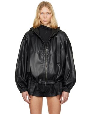 Stella McCartney Blouson Utilitaire Noir En Cuir Synthétique