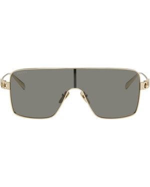 Gucci Block' Bending Mask Sunglasses - Black