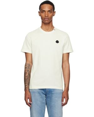 Moncler オフホワイト 半袖Tシャツ - ブラック