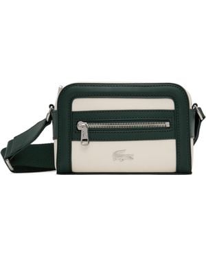 Lacoste White & Green Small Nilly Piqué Bag - Black