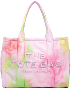 Marc Jacobs 'The Blurred Floral Large Puffy Nylon' Tote - Pink