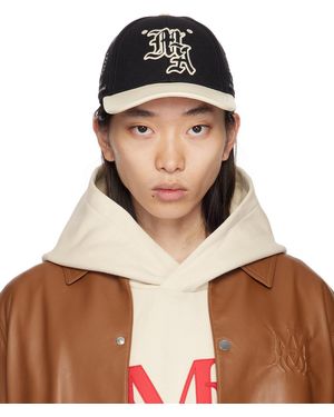 Amiri Casquette Contrastée 'Spirit' Noire À Monogrammes - Marron