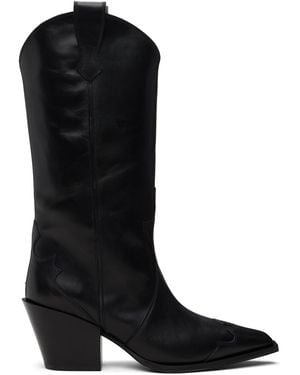 Aeyde Ariel Cowboy Boots - Black