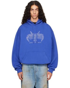 Vetements 'Antihate' Oversized Hoodie - Blue