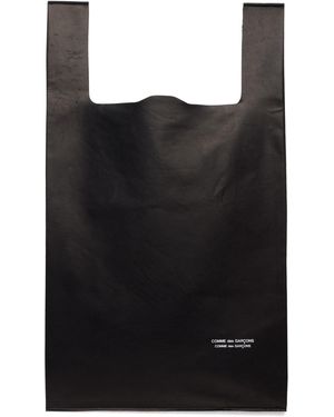 Comme des Garçons Large Leather Tote - Black