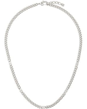 Givenchy Collier argenté à breloques à logo 4g - Blanc