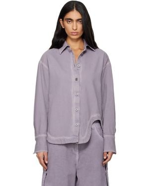 The Attico Eliza Denim Shirt - Purple