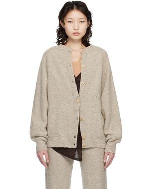 Baserange Taupe Soar Cardigan - Natural