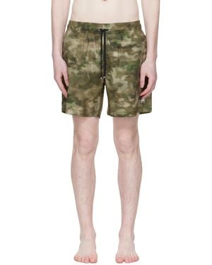 Amiri Kahki Camo Ma Swim Shorts - Green