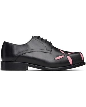 STEFAN COOKE Ssense Exclusive & Slashed Square Toe Derbys - Black