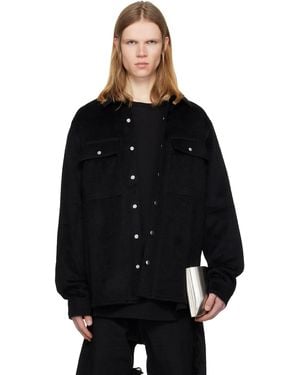 Det Blev Sent Alpaca Wool Shirt - Black