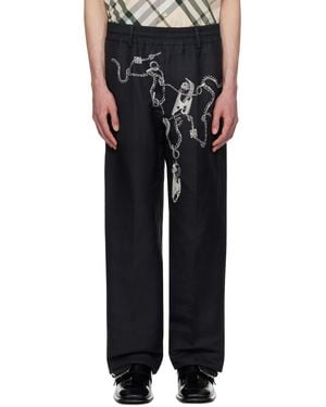 Burberry Knight Hardware Trousers - Black