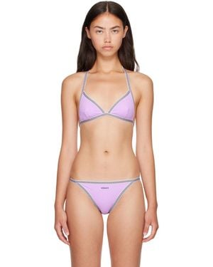 Versace Greca Bikini Top - Pink