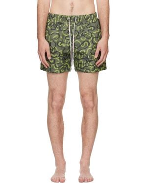 Vivienne Westwood Khaki Surf Boxer Swim Shorts - Green