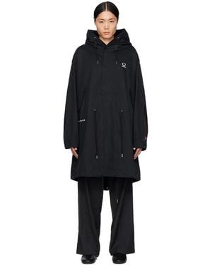 Raf Simons Black Fred Perry Edition Coat