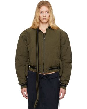 OTTOLINGER Khaki Strap Bomber Jacket - Green